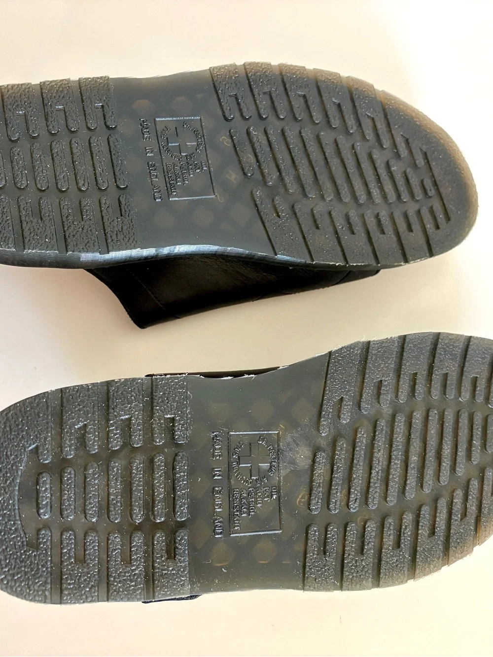 Dr. Martens Black Leather Dayne Slides Sandals Made in UK
